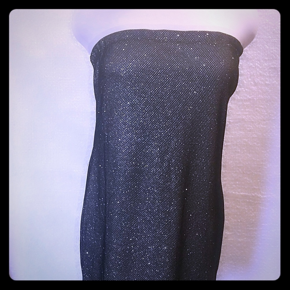 Forever 21 strapless black sparkly mini dress